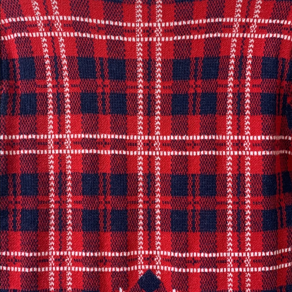 🌷3 for $25🌷SHEIN, US 6, Red Black & White Plaid Bodycon Sweater Dress - Picture 7 of 10